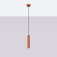 Hanglamp Tube 1 – Okerrood & Staal