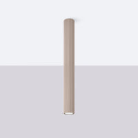 Deckenstrahler Japandi 60 – Taupe & Aluminium