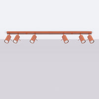 Plafondlamp Rondo 6 – Okerrood & Staal