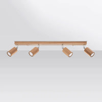 Deckenleuchte Hexagon 4 – Eiche & Holz