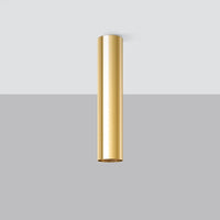 Deckenleuchte Tube 30 – Gold & Stahl