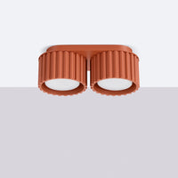 Spots Japandi Double-XS – Oxid Rood & Aluminium