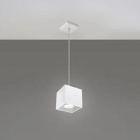 Pendelleuchte Square 1 – Weiß & Aluminium