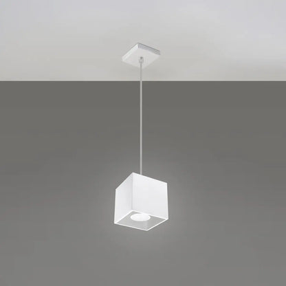 Pendelleuchte Square 1 – Weiß & Aluminium