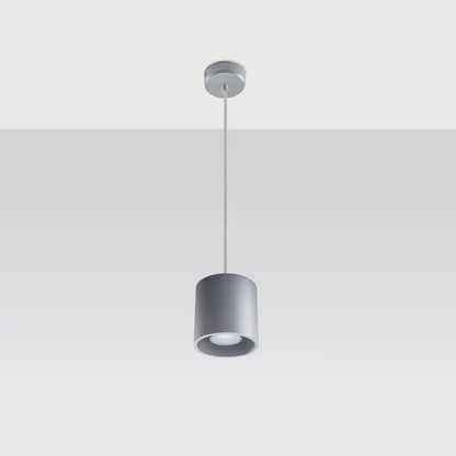 Pendelleuchte Rondo 1 – Grau & Aluminium