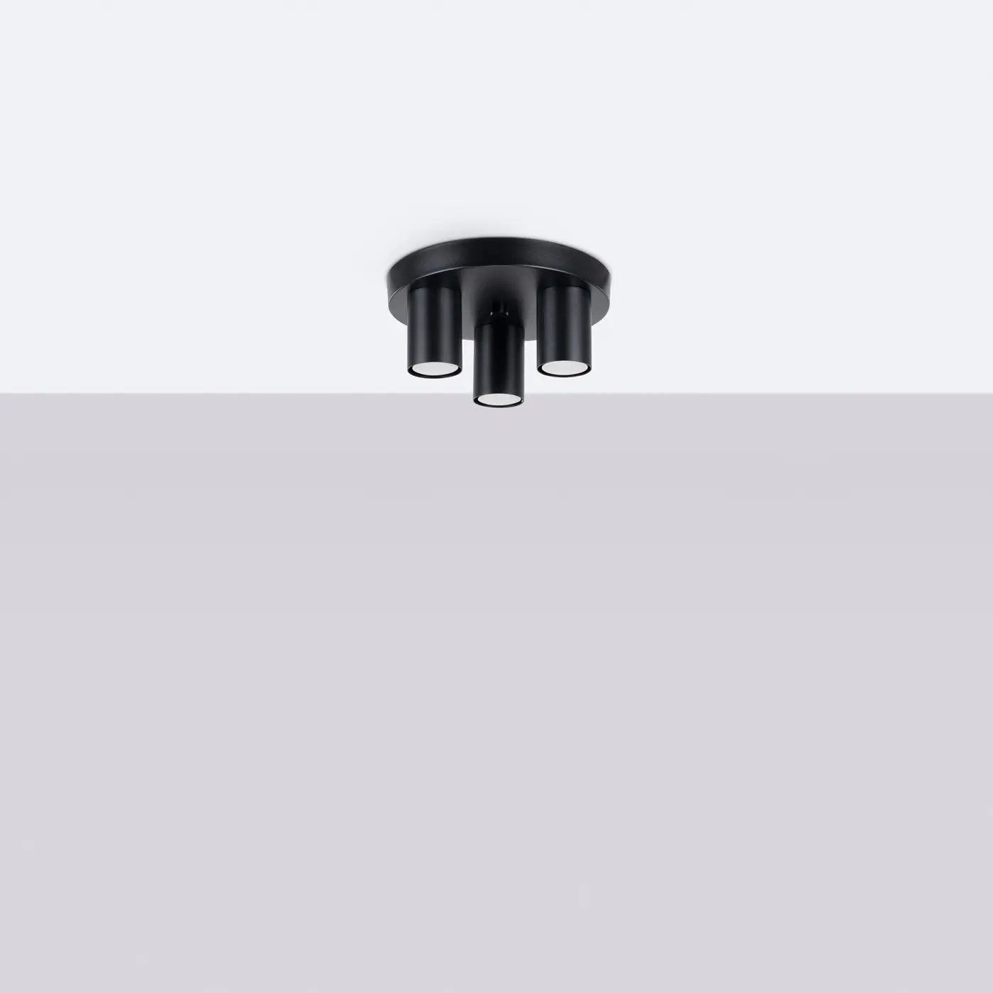Deckenleuchte Tube 3R – Schwarz & Stahl