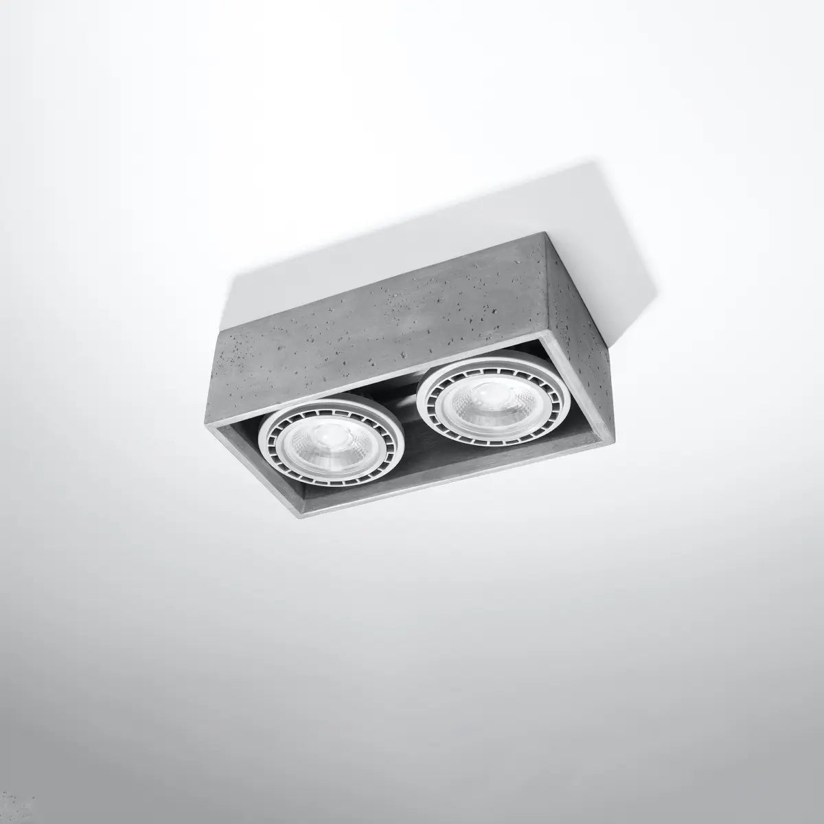 Deckenleuchte Square 3 Double – Grau & Beton