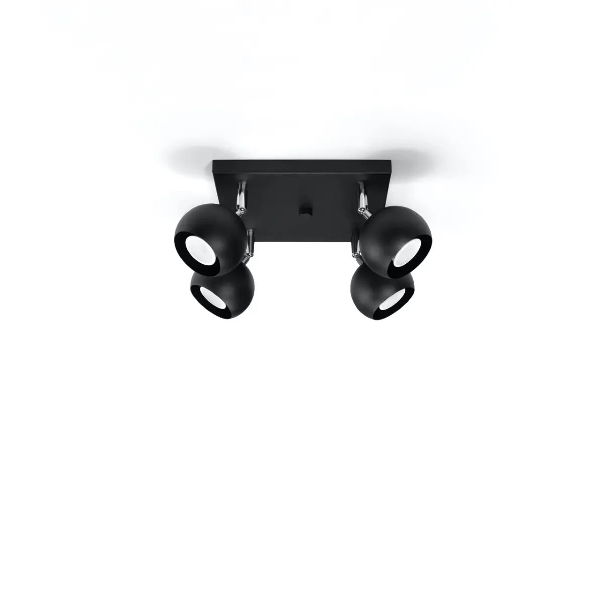 Plafondlamp Retro 4S – Zwart & Staal