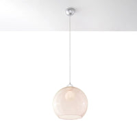 Hanglamp Globe – Champagne Glas & Staal