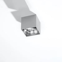 Plafondlamp Square Flash – Grijs & Aluminium
