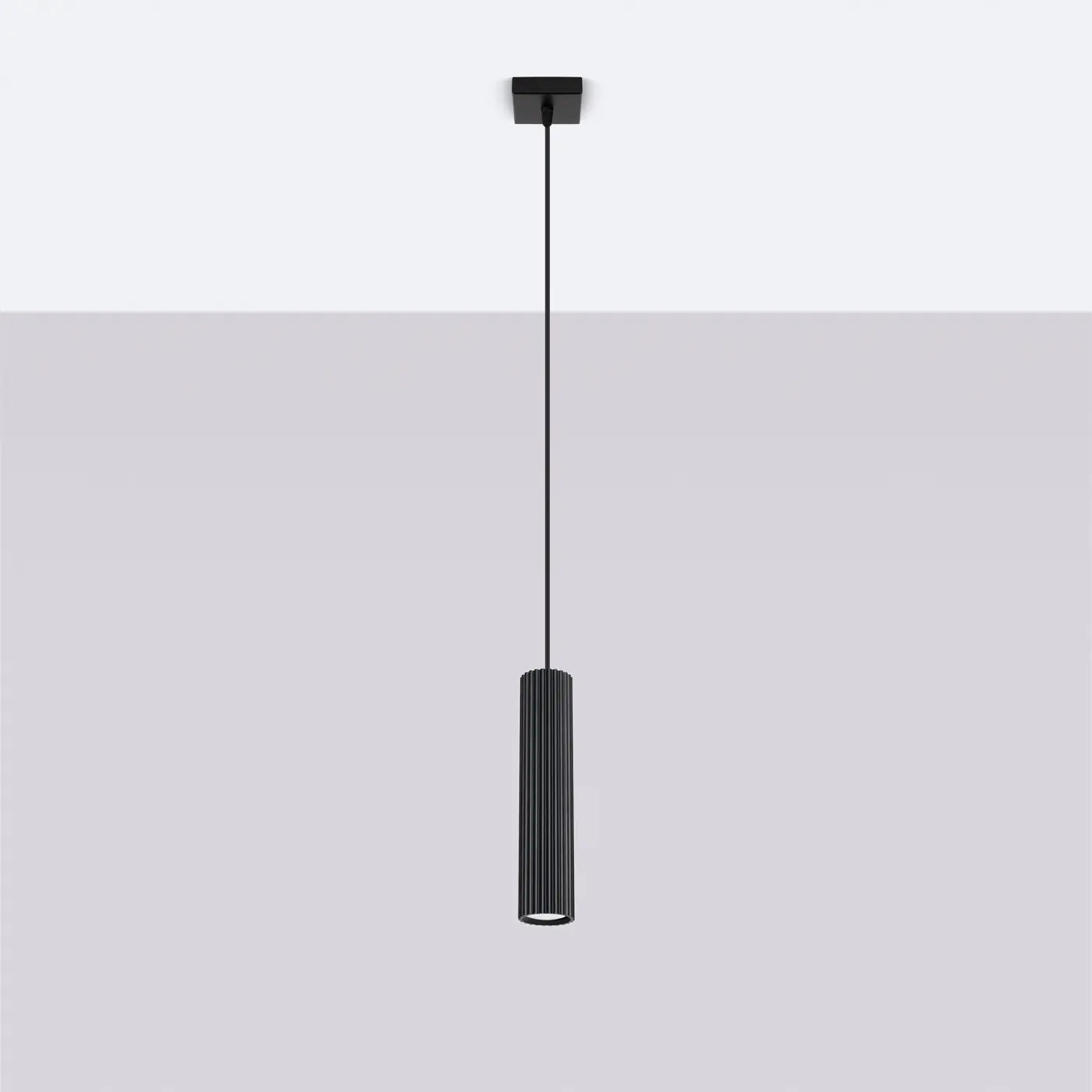 Pendelleuchte Japandi 1 – Schwarz & Aluminium