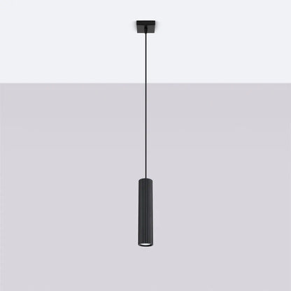 Pendelleuchte Japandi 1 – Schwarz & Aluminium