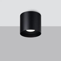 Plafondlamp Tube Plus – Zwart & Aluminium