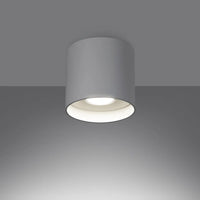 Plafondlamp Tube Plus – Wit & Aluminium