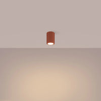 Plafondlamp Japandi 10 – Oker Rood & Aluminium