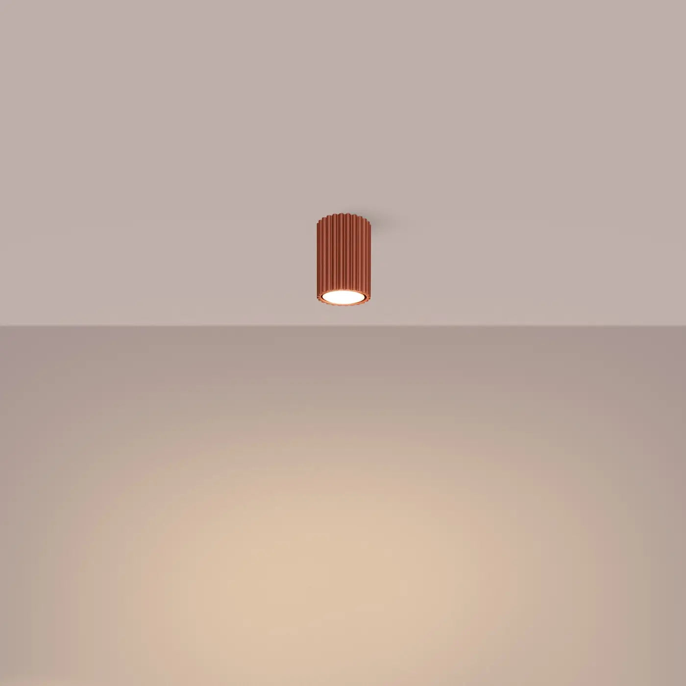 Plafondlamp Japandi 10 – Oker Rood & Aluminium