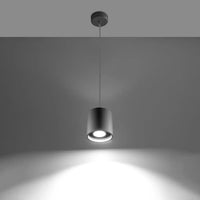 Pendelleuchte Rondo 1 – Grau & Aluminium