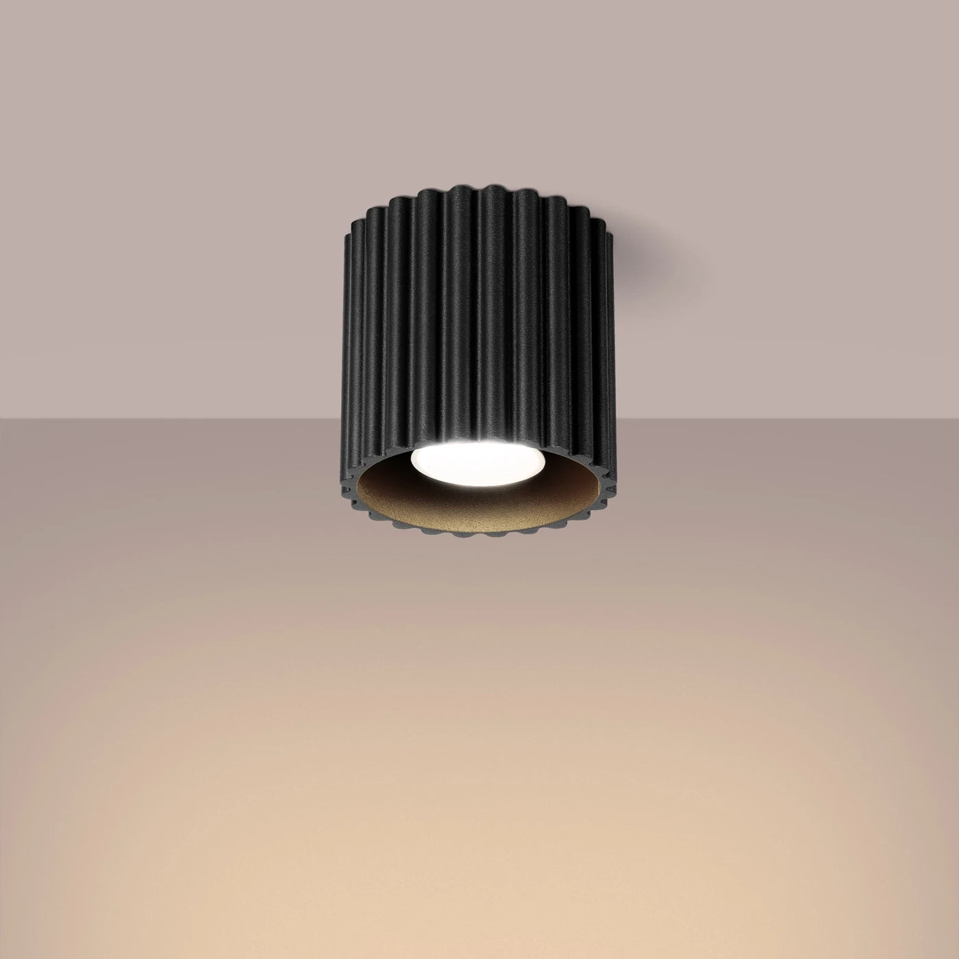 Deckenstrahler Japandi Single – Schwarz & Aluminium