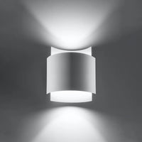 Wandleuchte Lux – Weiß & Stahl