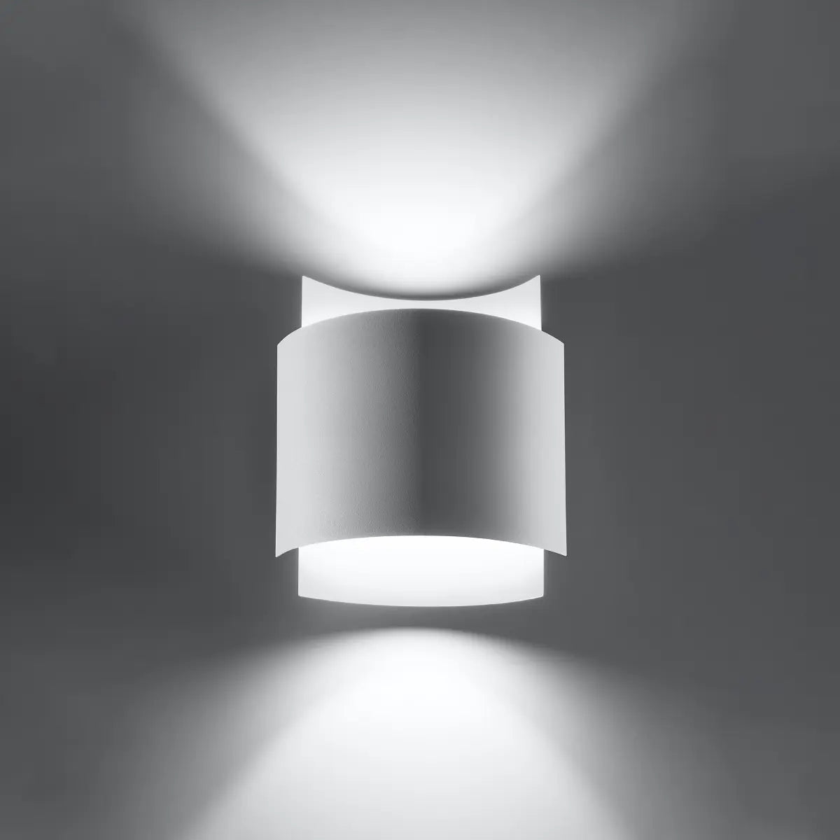 Wandleuchte Lux – Weiß & Stahl
