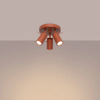 Plafondlamp Rondo 3R – Okerrood & Staal