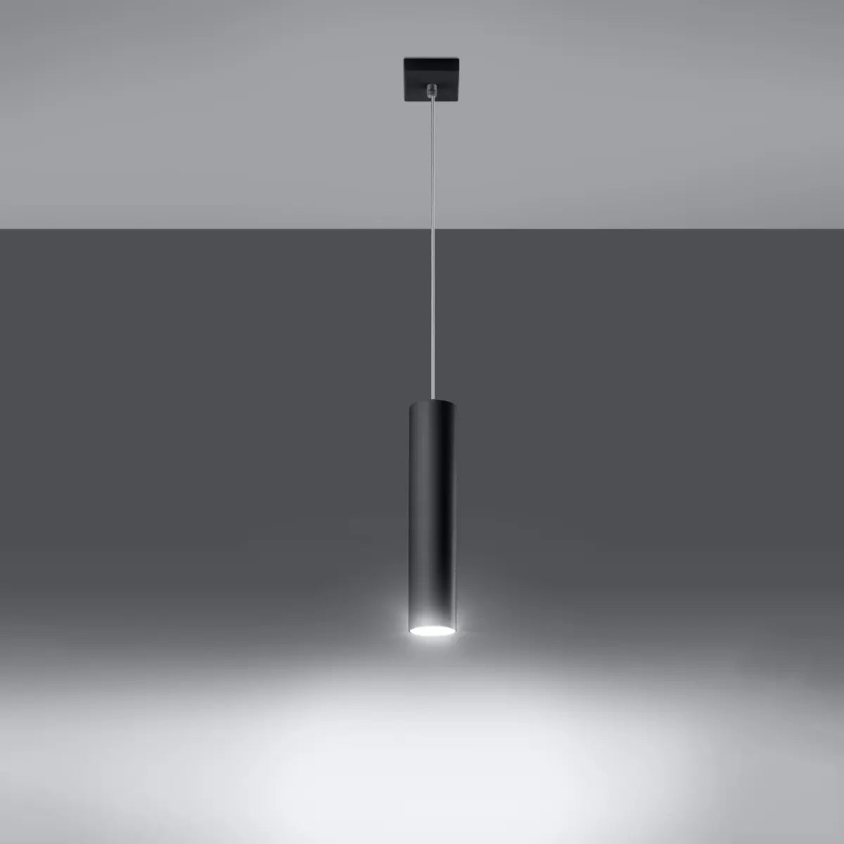 Hanglamp Tube Black 1 – Zwart & Staal