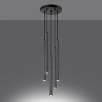 Hanglamp Slim Tube 5P – Grijs & Beton