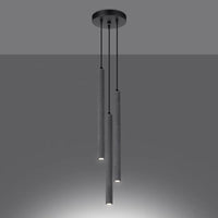 Hanglamp Slim Tube 3P – Grijs Beton