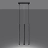 Hanglamp Slim Tube 3 – Grijs Beton