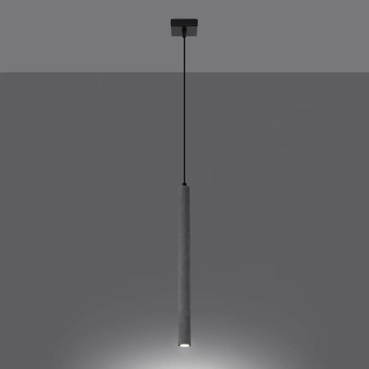 Pendelleuchte Slim Tube 1 – Grau & Beton