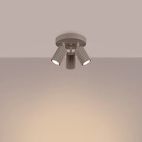 Plafondlamp Japandi 3P – Taupe & Aluminium