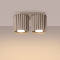 Spots Japandi Double – Taupe & Aluminium