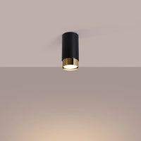 Plafondlamp Tube 2-Tone 12 – Zwart & Goud