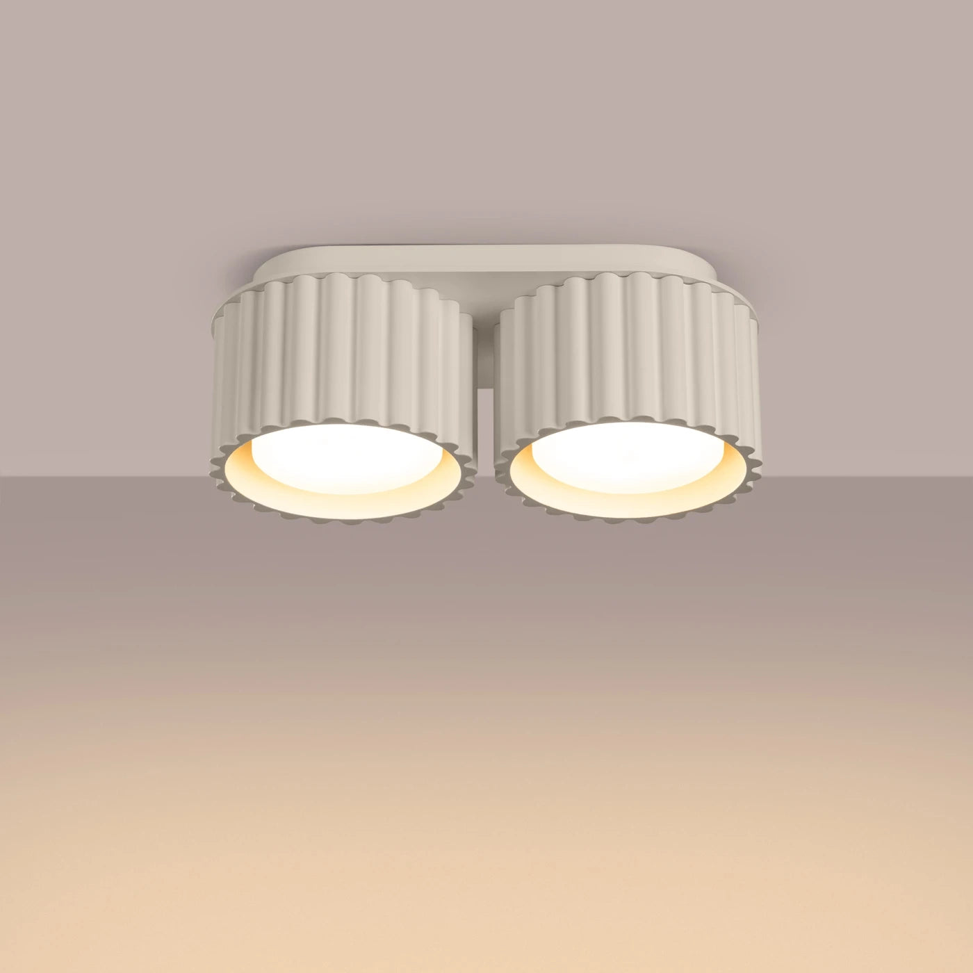 Spots Japandi Double-XS – Beige & Aluminium