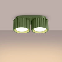Spots Japandi Double-XS – Olijfgroen & Aluminium