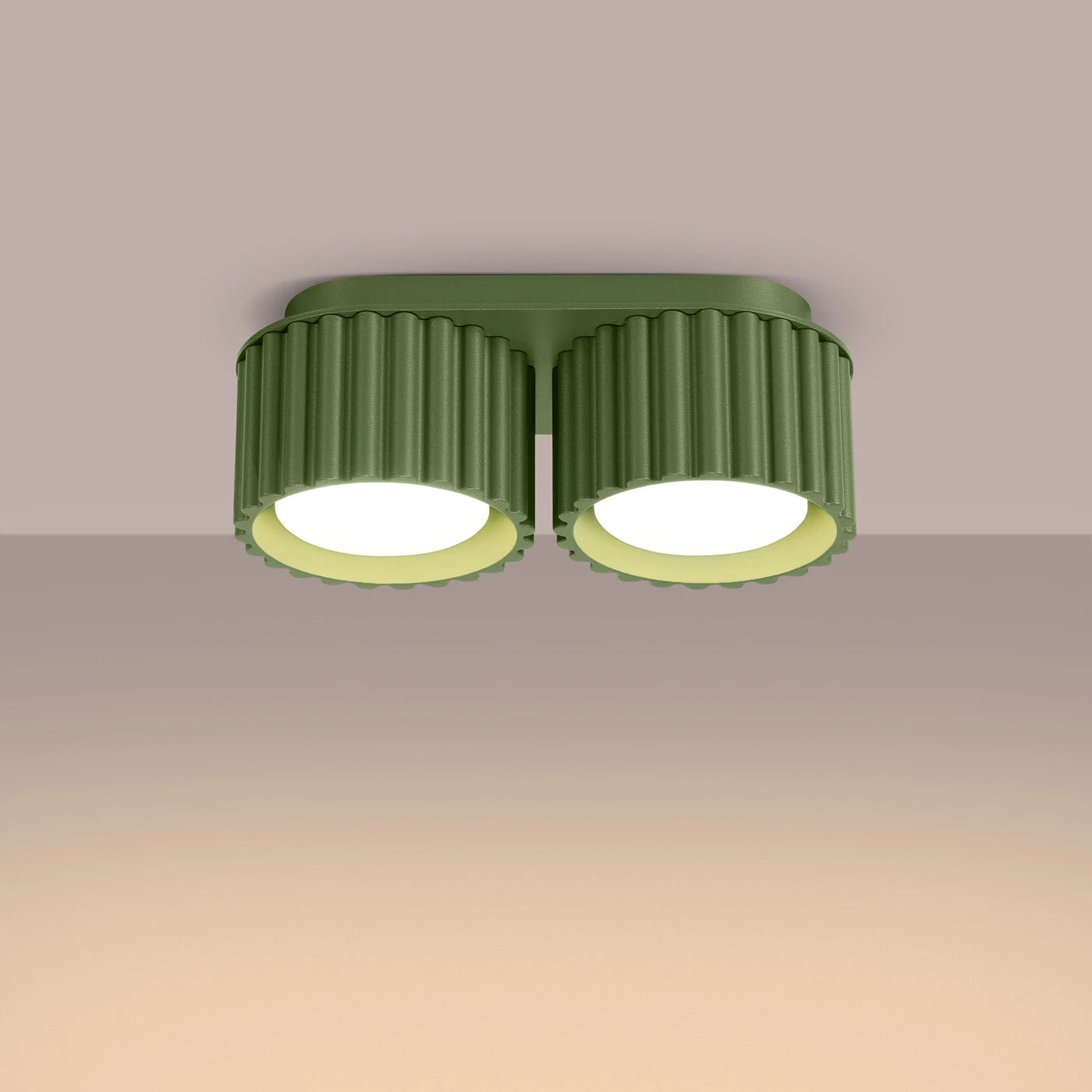 Spots Japandi Double-XS – Olijfgroen & Aluminium