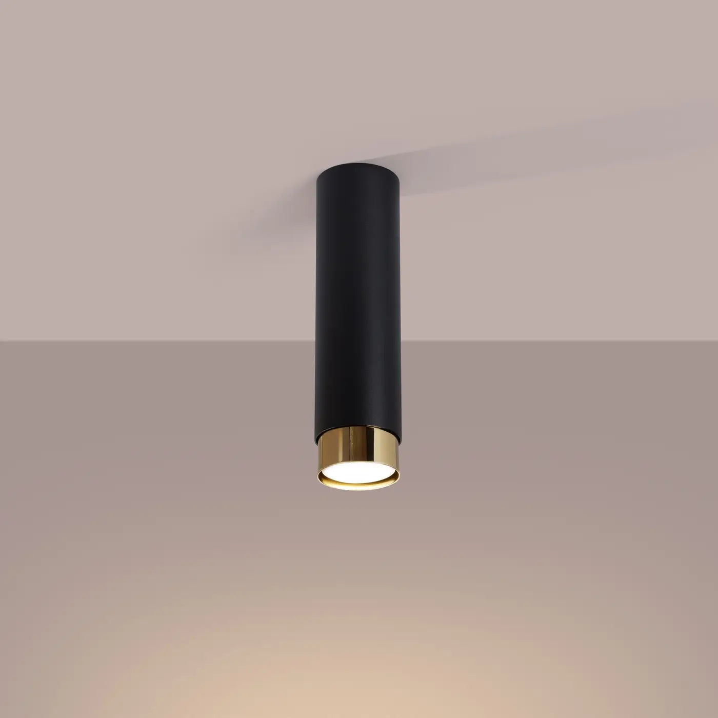 Deckenstrahler Tube 2-Tone 22 – Schwarz & Gold
