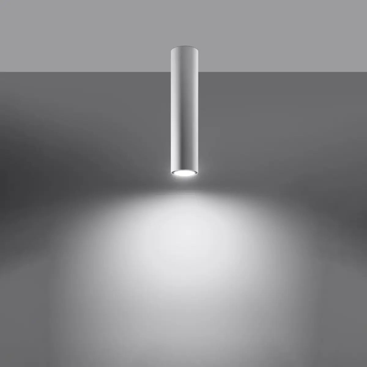 Plafondlamp Tube 60 – Wit & Staal