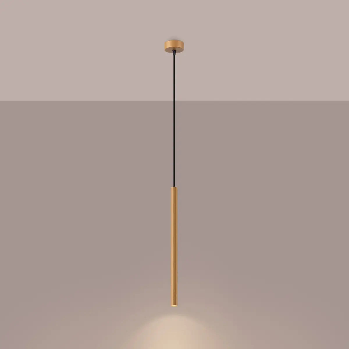 Pendelleuchte Candle 1 – Gold & Stahl
