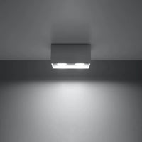 Plafondlamp Square Box – Grijs & Aluminium