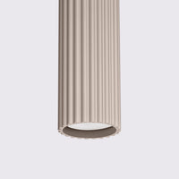 Pendelleuchte Japandi 1 – Taupe & Aluminium