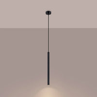 Pendelleuchte Candle 1 – Schwarz & Stahl