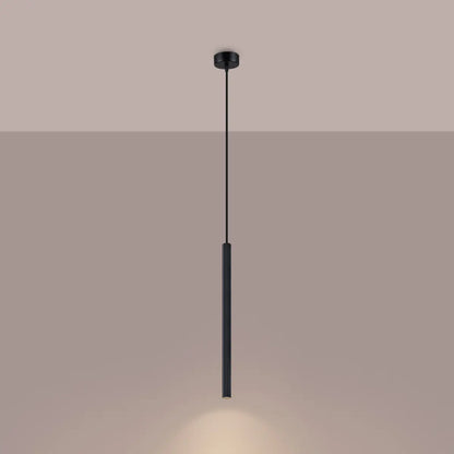 Pendelleuchte Candle 1 – Schwarz & Stahl