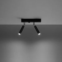 Plafondlamp Luxtec 2 – Zwart Staal