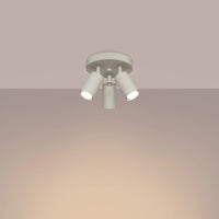 Plafondlamp Rondo 3R – Beige & Staal
