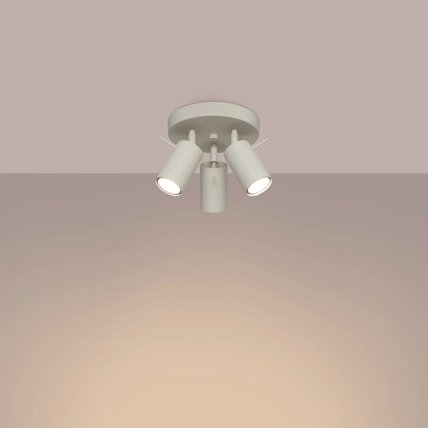 Plafondlamp Rondo 3R – Beige & Staal