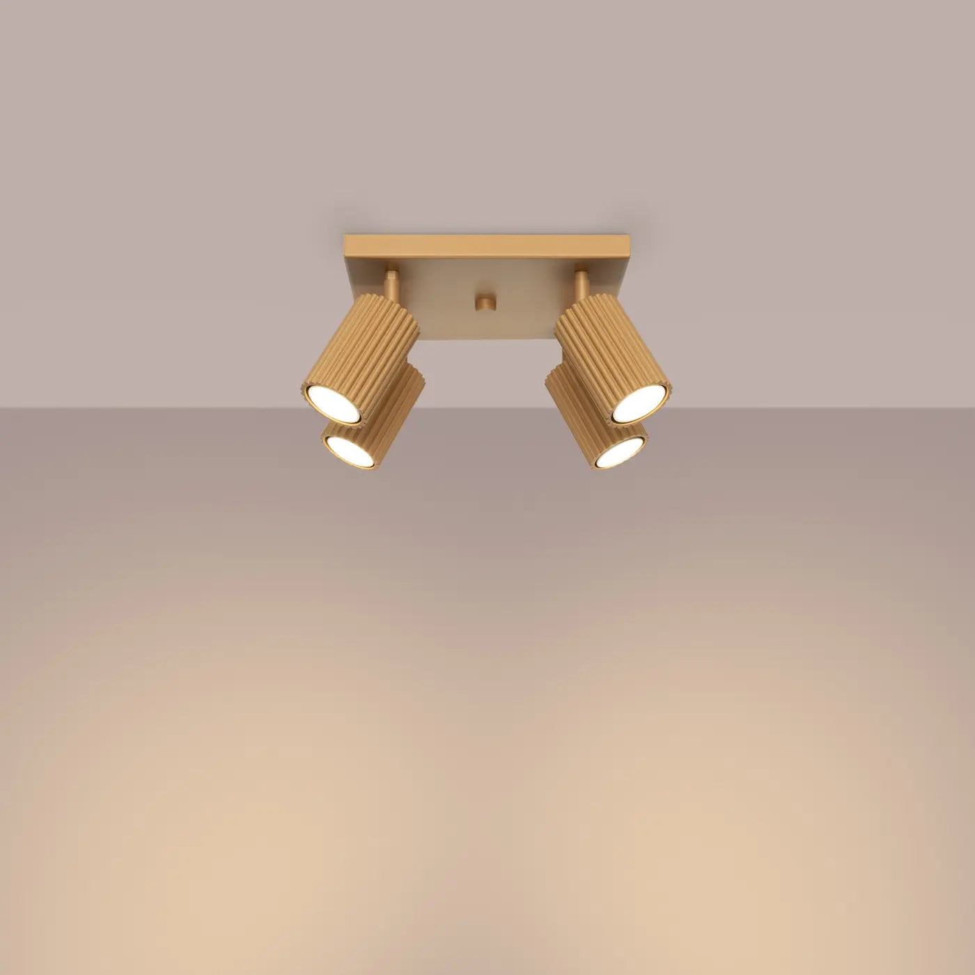 Deckenleuchte Japandi 4S – Gold & Aluminium