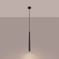 Pendelleuchte Prysma Long 1 – Schwarz & Stahl