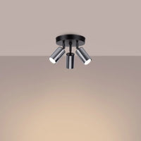 Deckenleuchte Tube 3R – Schwarz & Chrom & Stahl