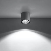 Deckenstrahler Rondo Flash – Grau & Aluminium